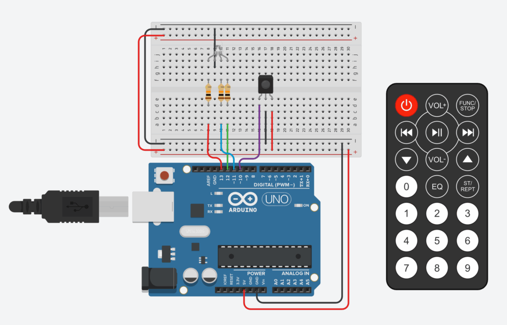 Controllare un LED RGB con telecomando IR